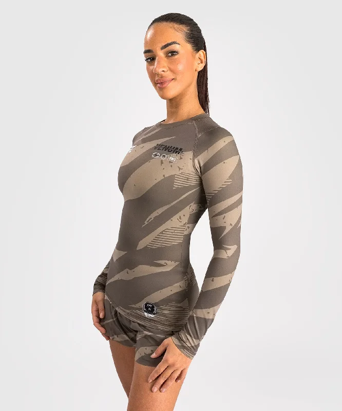 UFC Adrenaline by Venum Fight Week Women’s Performance Long Sleeve Rashguard - Desert Camo Preppy Women's College