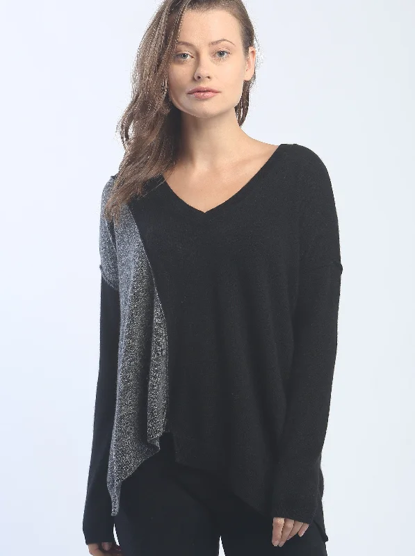 Color Block V Neck purpose