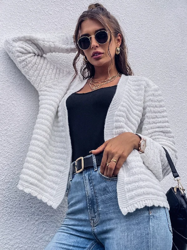 Casual Plain Long Sleeve Regular Women Cardigan performance