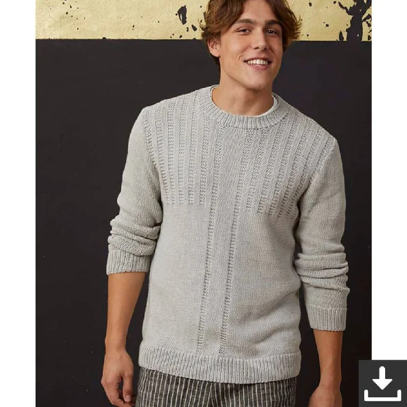 Basic Herren Pullover Strickanleitung - Lang Yarns (PDF) French