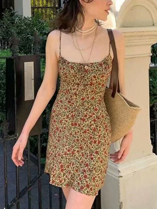 Lace Up Graceful Floral Maxi Dress garde