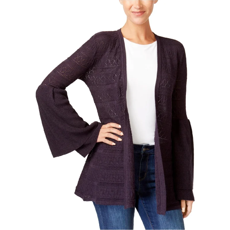 Style & Co. Womens Retro Romance Hammock Heather Cardigan Sweater, Purple, Small British Gentlewoman Style