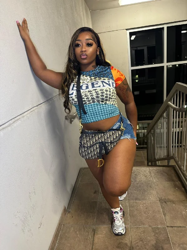 Legend Multicolor Crop Top garde