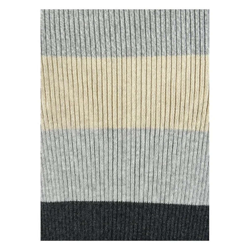 Karen Scott Women's Ribbed Mock-Neck Cotton Sweater (S, Neutral Combo) Cashmere