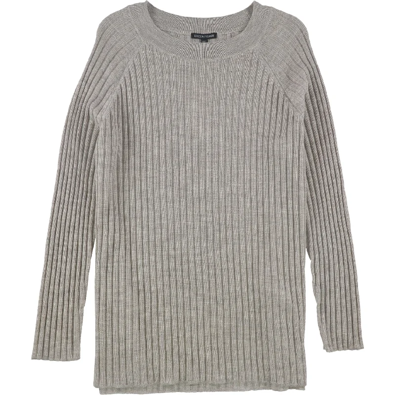 Eileen Fisher Womens Ribbed Knit Sweater, Beige, X-Large Dynamic Women's High - energy