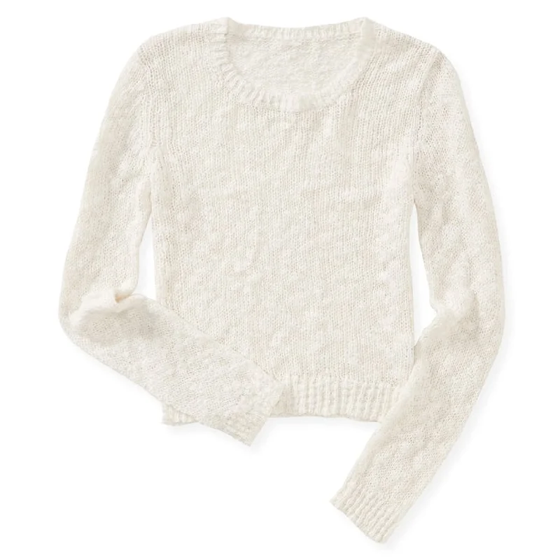 Aeropostale Womens Sheer Cropped Pullover Sweater, Off-White, X-Large Cozy Women's Sherpa - lined Aeropostale Womens Sheer Cropped Pullover Sweater, Off-White, X-Large Cozy Women's Sherpa - lined