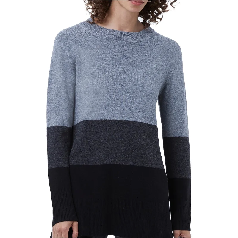 French Connection Womens Normie Colorblock Pullover Sweater, Grey, X-Small Hip Women's Retro