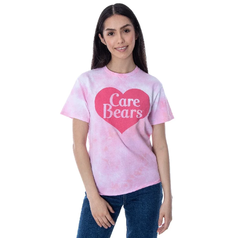 Care Bears Women's Classic Heart Symbol Tie-Dye Skimmer Raw Edge Crop Top T-Shirt Artistic Women's Hand - painted Care Bears Women's Classic Heart Symbol Tie-Dye Skimmer Raw Edge Crop Top T-Shirt Artistic Women's Hand - painted